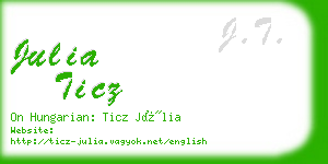 julia ticz business card